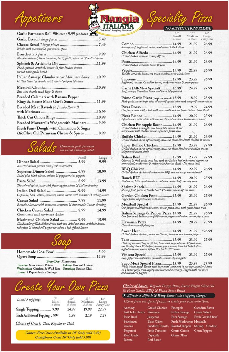 Mangia Menu