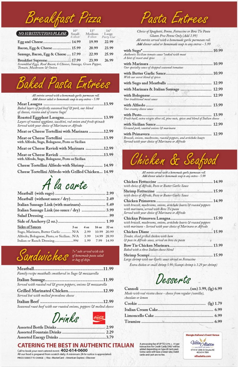 Mangia Menu 2